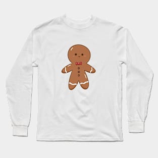 Cute Kawaii Gingerbread Man Long Sleeve T-Shirt